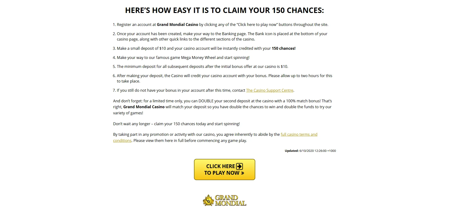 How to Get a Bonus in Grand Mondial Casino